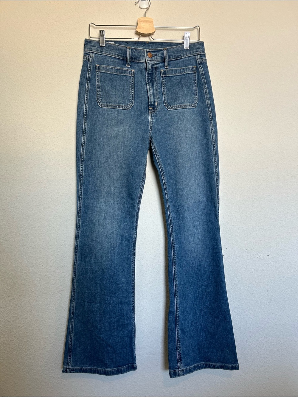 GAP 70’s Flare High Rise Medium Indigo Jeans Sz 10